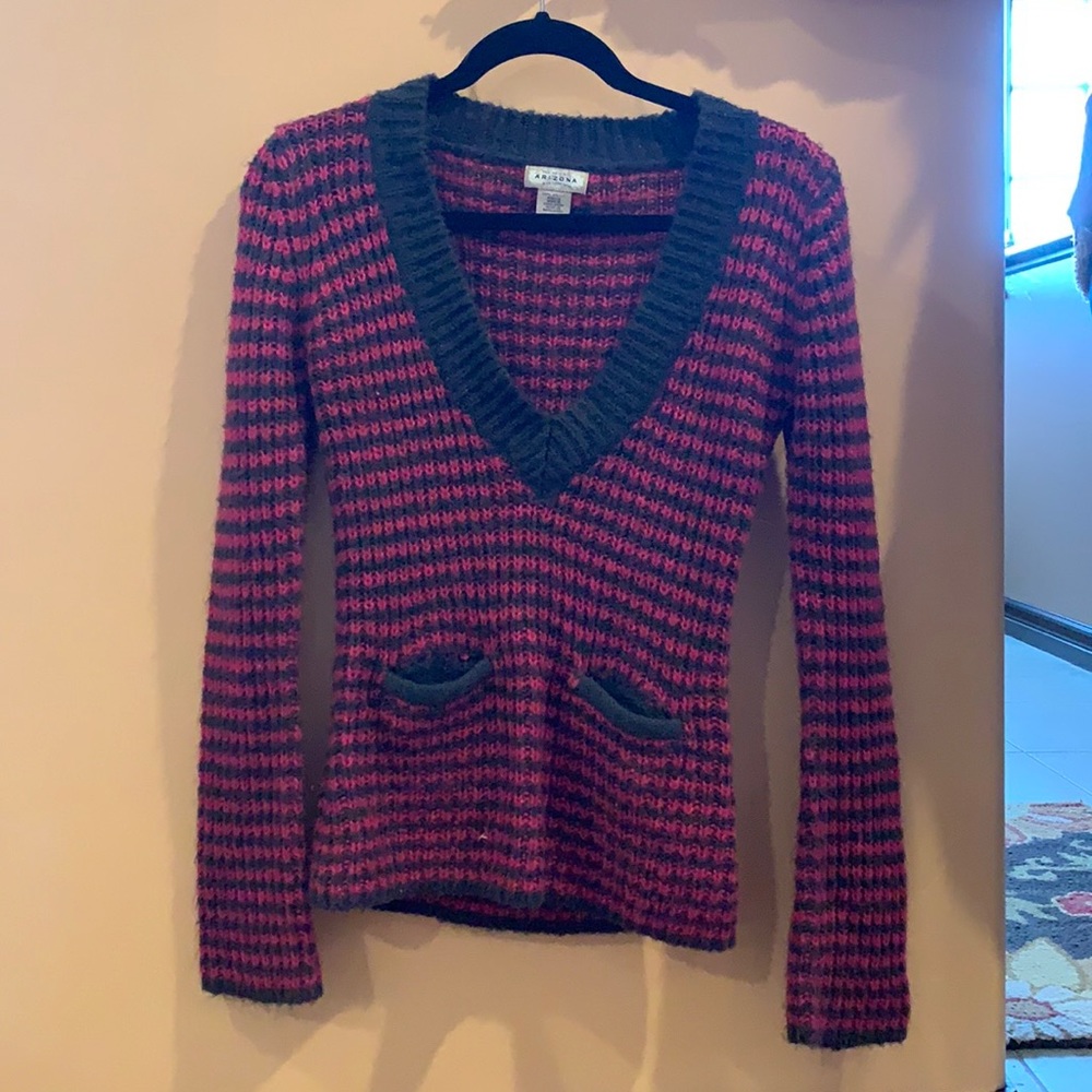 Pink and grey sweater